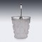 19th Century Victorian Solid Silver & Cracked Glass Ice Bucket, 1890s 4