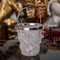 19th Century Victorian Solid Silver & Cracked Glass Ice Bucket, 1890s 1