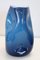 Blaue italienische Vintage Vase aus Murano-Kunstglas, 1970er 7