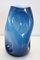 Blaue italienische Vintage Vase aus Murano-Kunstglas, 1970er 3