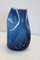 Blaue italienische Vintage Vase aus Murano-Kunstglas, 1970er 8