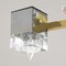 Lampadario a 5 luci con cubi in vetro, metallo cromato e struttura geometrica di Gaetano Sciolari per Stilnovo, Italia, Immagine 12