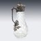 Pichet Bordeaux en Argent Massif et Verre Taillé par Karl Linke, Russie, 1900s 3