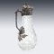 Russischer Krug aus massivem Silber & geschliffenem Glas von Karl Linke, 1900er 3