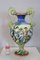 Large Antique Majolica Hand Painted Vase, 1880 12