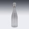19th Century Victorian Solid Silver & Glass Champagne Bottle Decanter, 1880s 2