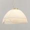Large Italian Suspension Lamp in White Murano Glass with Pink & Gray Finishes, 1980s 3