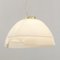 Large Italian Suspension Lamp in White Murano Glass with Pink & Gray Finishes, 1980s, Image 3