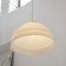 Large Italian Suspension Lamp in White Murano Glass with Pink & Gray Finishes, 1980s 5