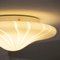 Italian White Murano Crystal Ceiling Light with Spiral Pattern from Leucos, 1980s 4