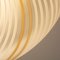 Italian Satin White Murano Glass Ceiling Light with Amber Spiral Pattern from Leucos, 1980s 6