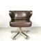 Swivel Leather Armchair by Giulio Moscatelli for Formanova, 1970 1