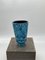 Blaue Chamotte Keramikvase von Charlotte Hamilton für Rörstrand 1