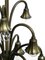 Italian Silver Plated Brass 9 Socket Chandelier, 1930s, Image 12