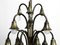 Italian Silver Plated Brass 9 Socket Chandelier, 1930s 5