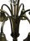 Italian Silver Plated Brass 9 Socket Chandelier, 1930s 8