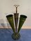 Italian Mid-Century Green Umbrella Stand with Cracked Effect, 1950s 1