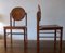 Mid-Century Brutalist Solid Oak and Tarnished Steel Dining Table & Teak Chairs, Set of 7 5