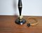 Art Deco Brass and Black Painted Wood Table Lamp, 1930s 5