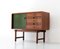 Italienisches Teak Sideboard mit Grüner Tür, 1950er 2