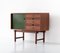 Credenza in teak con anta verde, Italia, anni '50, Immagine 3