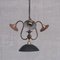 Antique English Mercury Glass Swan Neck Pendant Lamp, Image 1