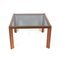 Vintage Square Coffee Table With Smoked Glass Top, 1960s 6