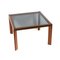 Vintage Square Coffee Table With Smoked Glass Top, 1960s, Image 2