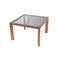 Quadratischer Vintage Couchtisch mit Rauchglasplatte, 1960er 5