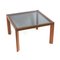Vintage Square Coffee Table With Smoked Glass Top, 1960s 7