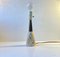 Lámpara de mesa atómica italiana con detalles de latón, años 50, Imagen 5