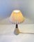 Lámpara de mesa atómica italiana con detalles de latón, años 50, Imagen 3