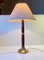 Mid-Century Swedish Table Lamp in Brass and Mahogany, 1960s 3