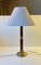 Mid-Century Swedish Table Lamp in Brass and Mahogany, 1960s, Image 1