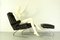 German Swing Lounge Chair with Ottoman in Leather and Steel by Reinhold Adolf for Cor, 1970s, Set of 2 12