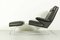 German Swing Lounge Chair with Ottoman in Leather and Steel by Reinhold Adolf for Cor, 1970s, Set of 2, Image 1