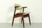 Mid-Century Modern Cowhorn Chair in Solid Teak from Tijsseling Nijkerk, 1960s 2