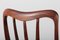 Ingrid Dining Chairs in Rosewood and Tan Leather by Niels Koefoed, Set of 5 9