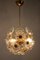 Lámpara colgante Sputnik alemana de vidrio y latón, años 70, Imagen 7