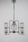 Lámpara colgante Bauhaus Art Déco de cromo y vidrio, años 30, Imagen 4