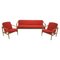 Mid-Century Czechoslovakian Living Room Set with Sofa and Lounge Chairs, 1960s, Set of 3, Image 1