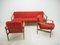 Mid-Century Czechoslovakian Living Room Set with Sofa and Lounge Chairs, 1960s, Set of 3 8