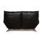Black Leather Two-Seater Evita Sofa with Electronic Function from Koinor 10