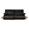 Black Leather 2-Seater Free Motion Edit 2 Sofa with Electronic Relaxation Function from Koinor 1