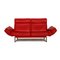 Red Leather 2-Seat DS 450 Sofa by Thomas Althaus for de Sede 1