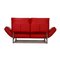 Red Leather 2-Seat DS 450 Sofa by Thomas Althaus for de Sede 10