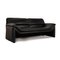 Black Leather 2-Seat Sofa by Hans Kaufeld for de Sede 8