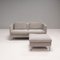 Danish Gray Fabric Sofa & Footstool by Erik Jørgensen, Set of 2 2