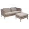 Danish Gray Fabric Sofa & Footstool by Erik Jørgensen, Set of 2 1