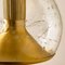 Hand Blown Gold Glass Pendant Light from Doria, Germany, 1970s, Image 9
